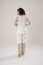 White Modal Satin Shirt Redefines Contemporary Sophistication