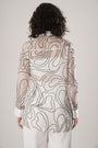Embroidered Zip-Front White Shirt Is Crafted From Ethereal Paper Silk