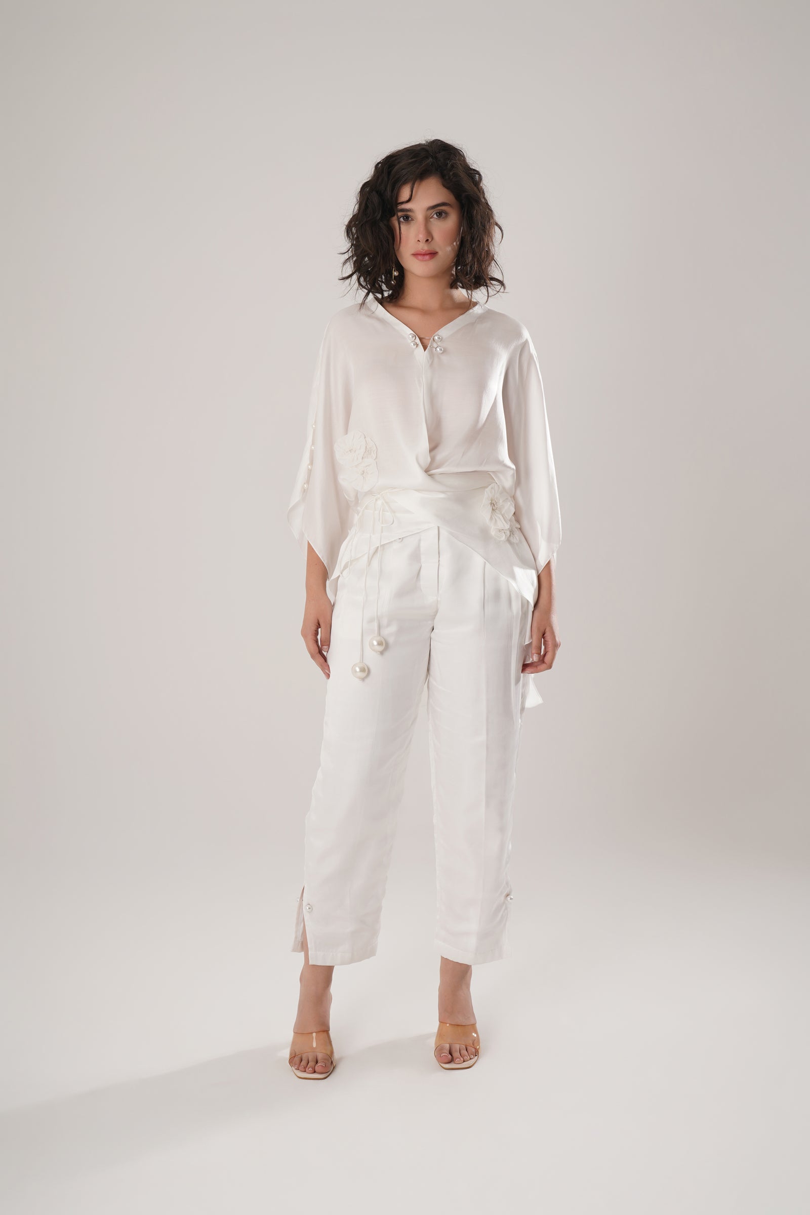 White Modal Satin Top