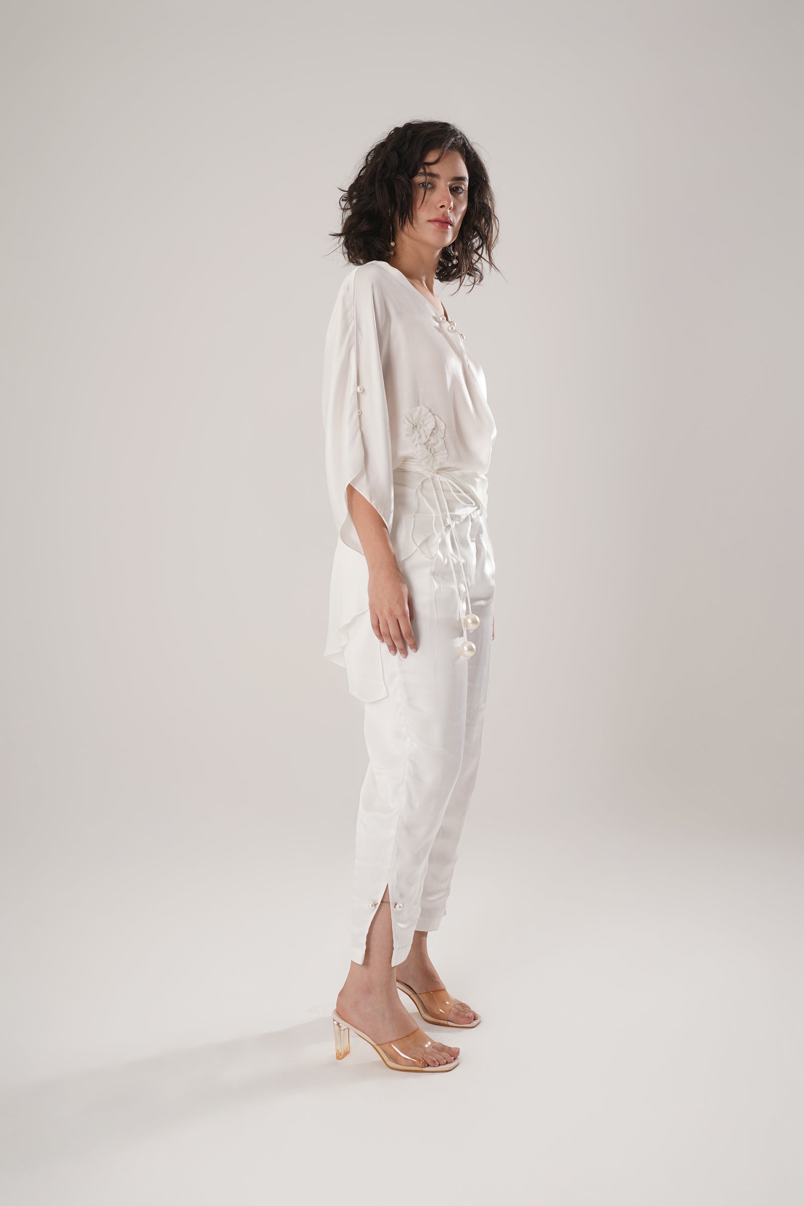 White Modal Satin Top