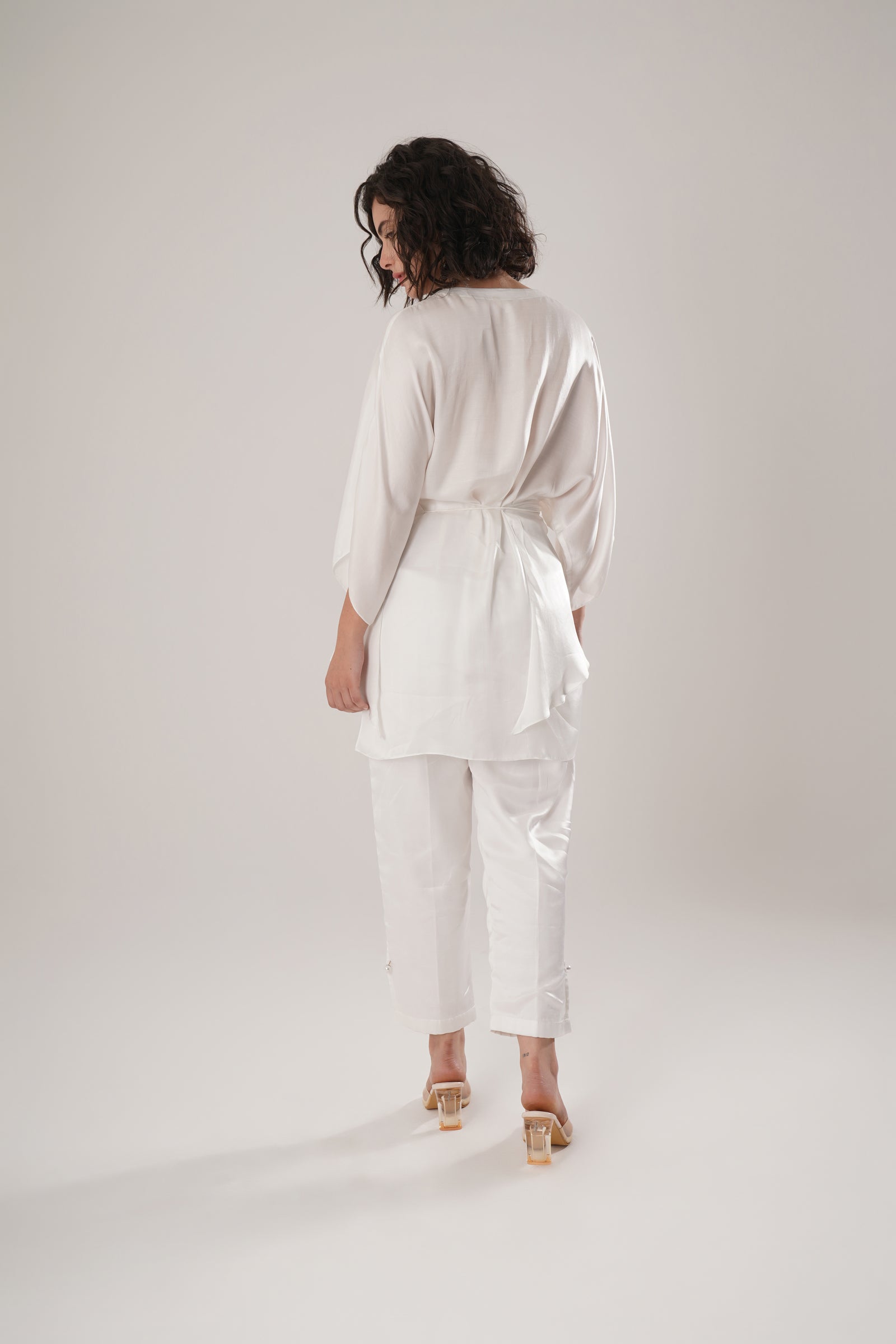 White Modal Satin Top