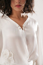 White Modal Satin Top