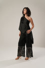 Effortlessly Graceful Wide-Legged Black Pants