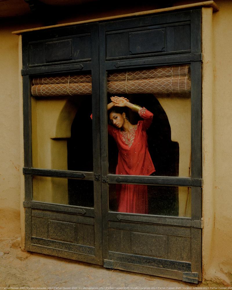 Rust Katan Silk Top with Hand Embroidery and Draped Satin Skirt
