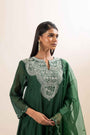 Chanderi Flared Kurta With Very Intricate Pearl Hand Embroidery