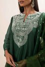 Chanderi Flared Kurta With Very Intricate Pearl Hand Embroidery