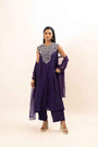 Chanderi Flared Kurta With Very Intricate Pearl Hand Embroidery