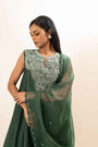 Chanderi Flared Kurta With Very Intricate Pearl Hand Embroidery