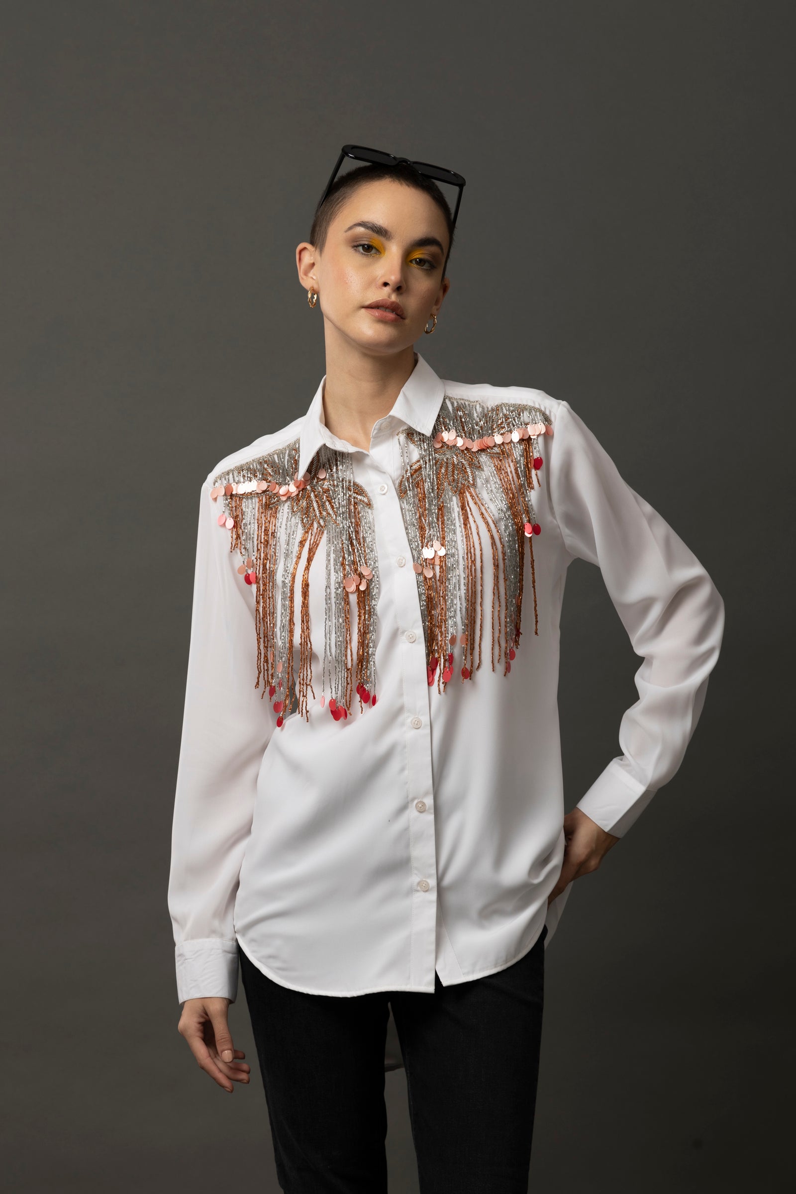 Magnolia White Jewel Shirt