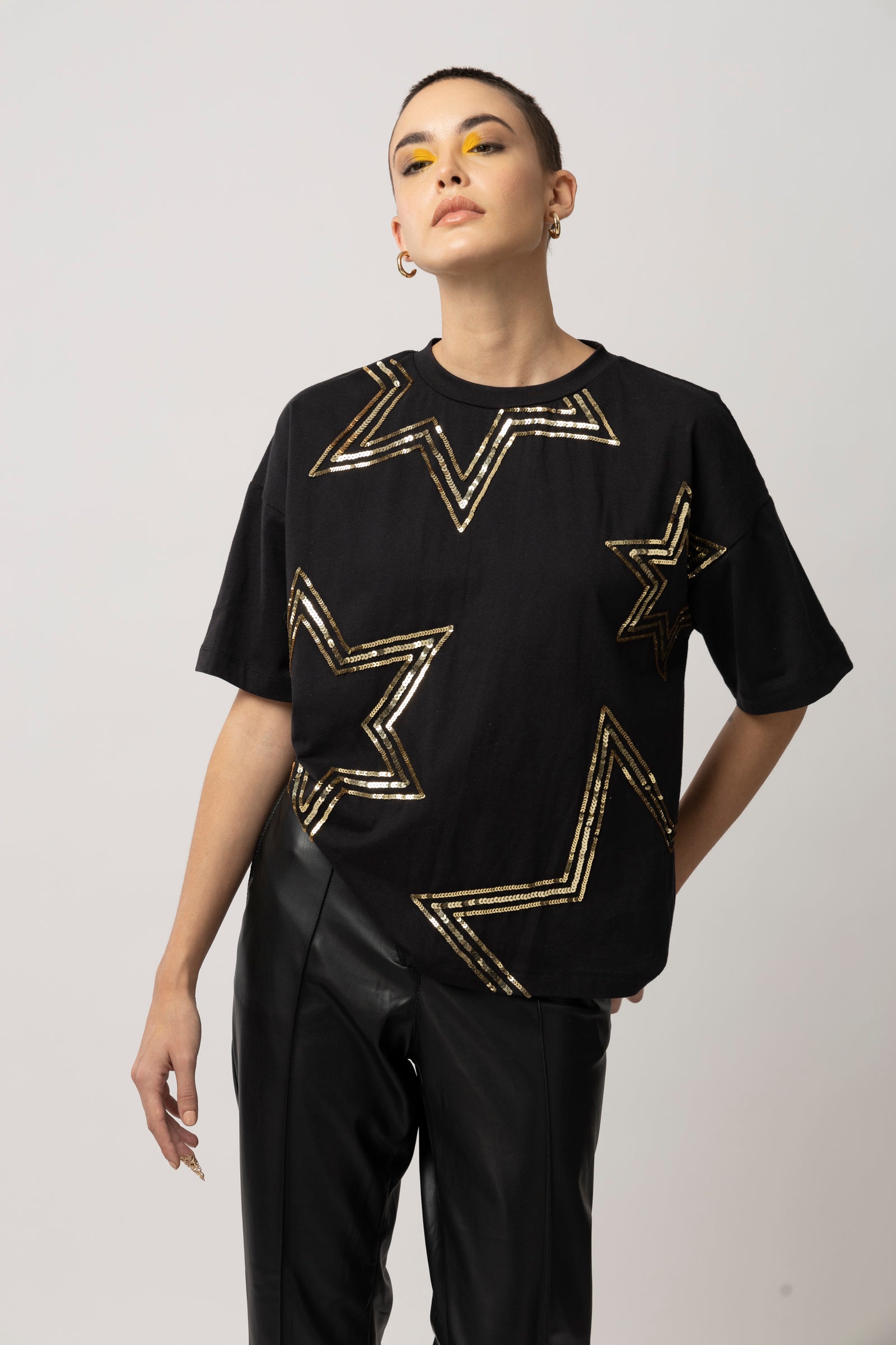 Starlet Sequins Black T-shirt