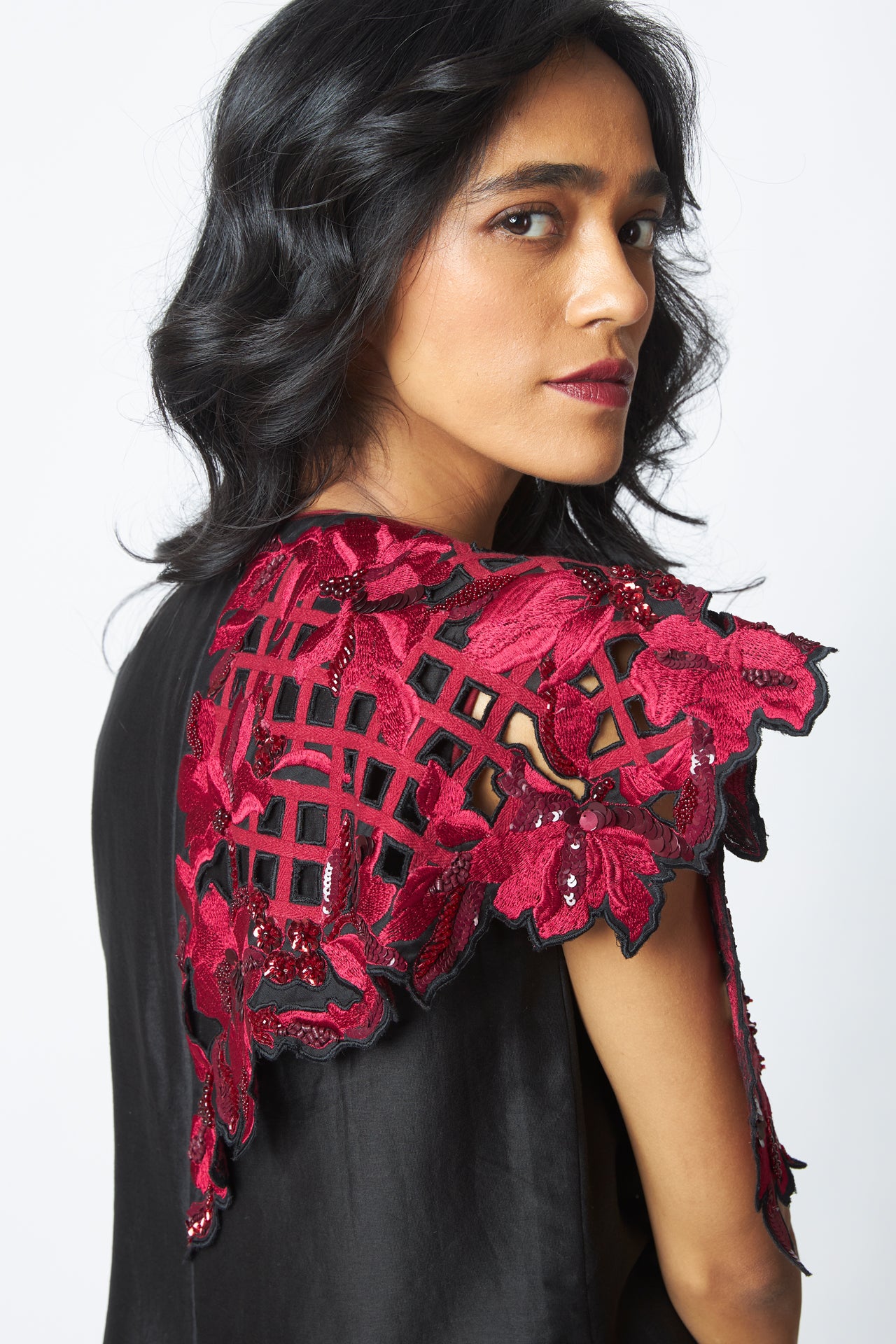 Monica - Shoulder Bib Ladder Dress