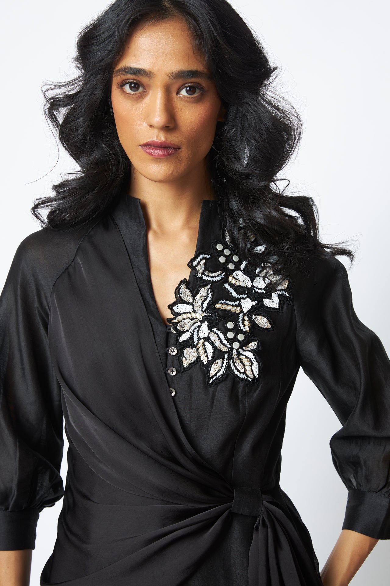 Louisa - Moonlit Broach Midi Dress