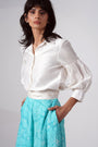 Melanie - Shirt Gathered Belt Divided Skirt