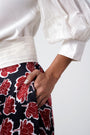 Filipina - Shirt With Gathered Belt And Divided Skirt