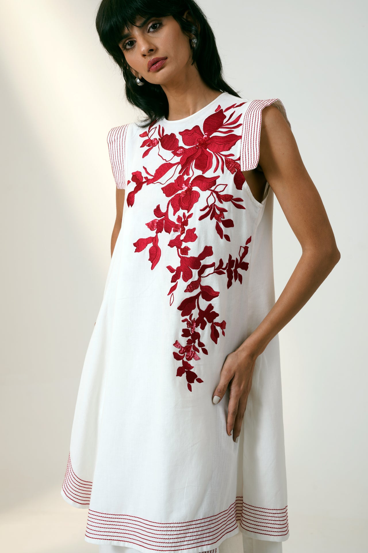 Marsala - Layered Midi Dress
