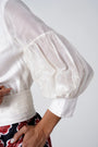 Filipina - Shirt With Gathered Belt And Divided Skirt
