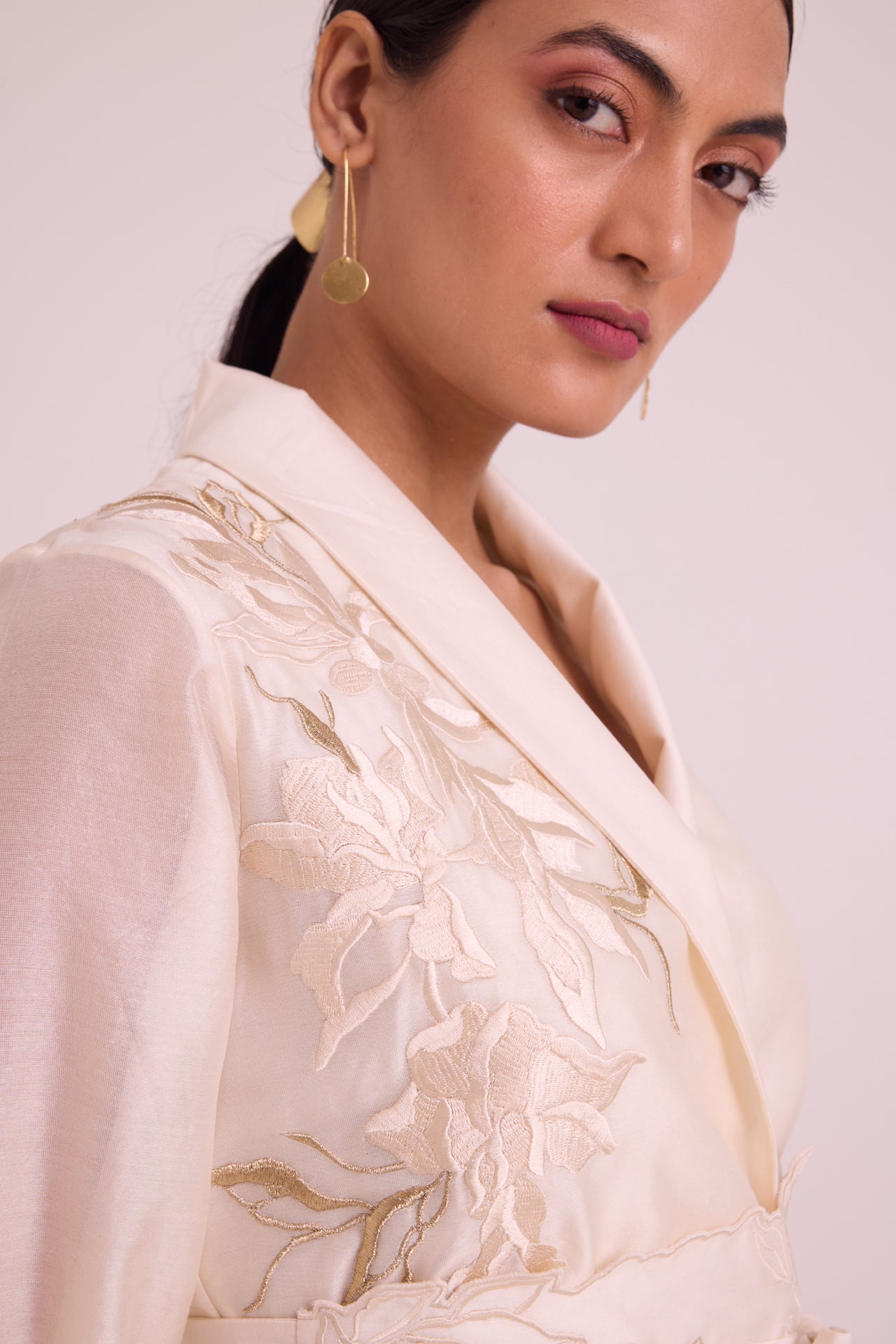 Murphy - Broach Wrap Top & Duchess Skirt