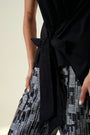 Martina - Martina I - Bow Clutch Top With Printed Bell Bottoms