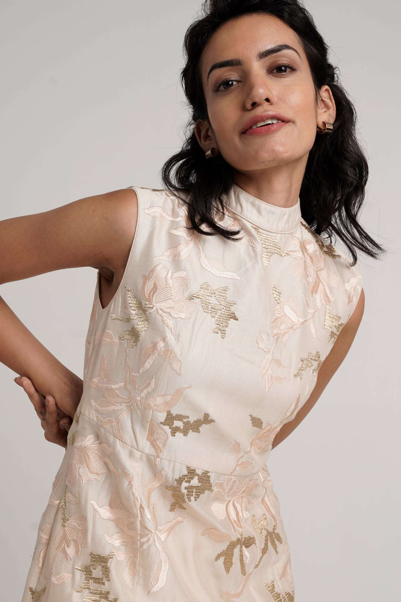 Oyster Pink Modern Kurta Set of 3