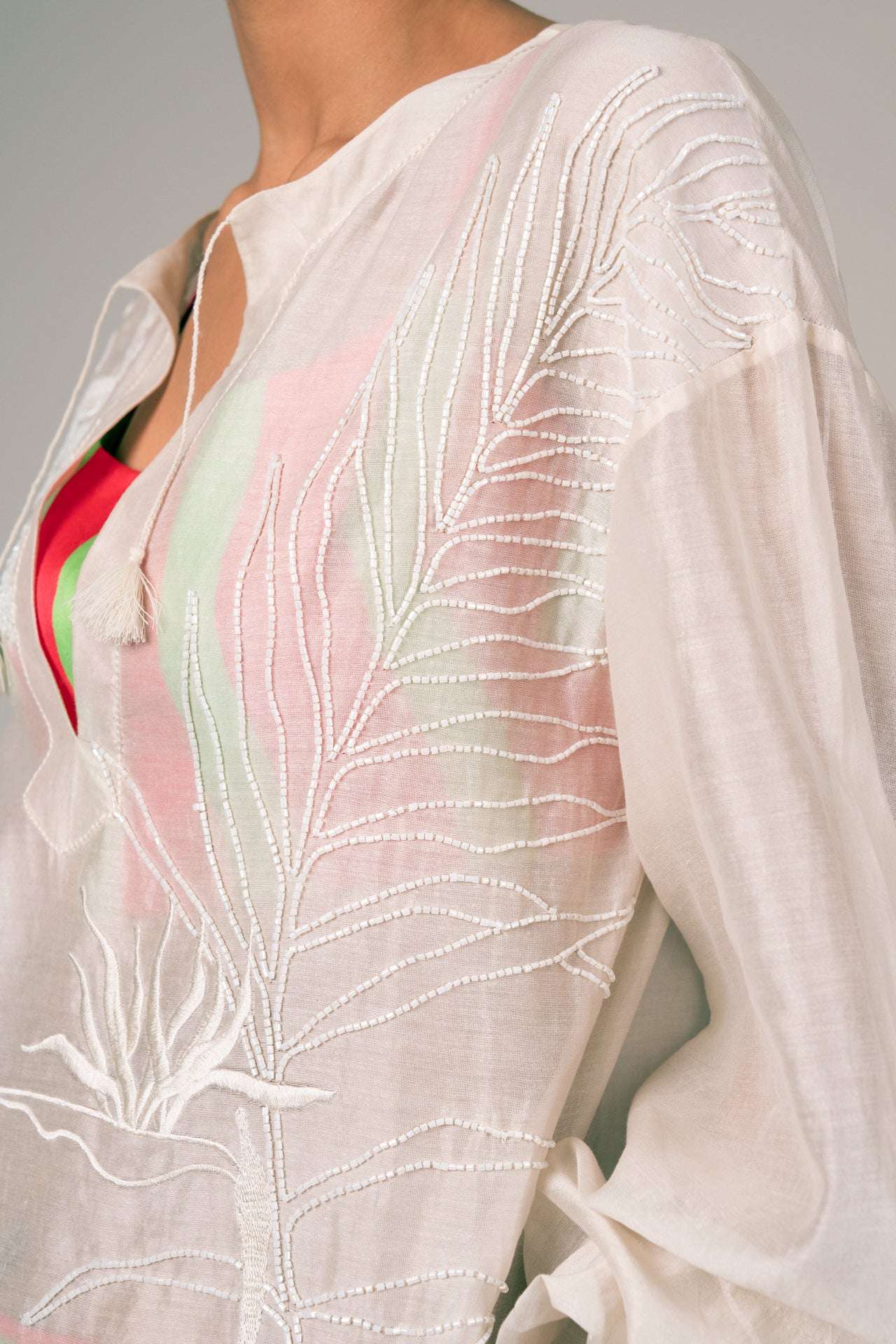 Sheer Kaftan, Bustier & Pants