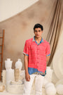 Coral mens half sleeve shirt set