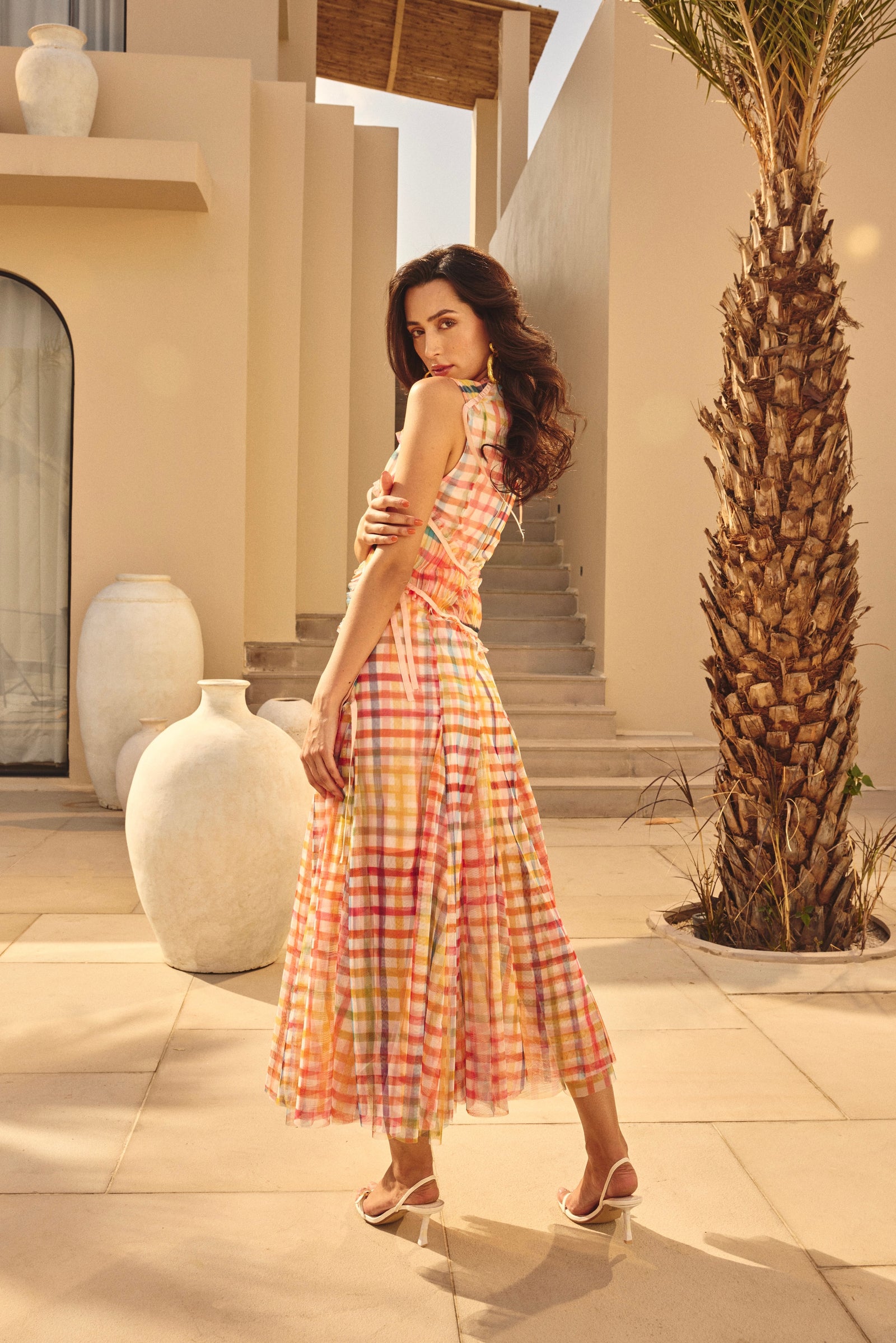 Freda Ruched Midi Dress