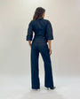 Flared denim pants