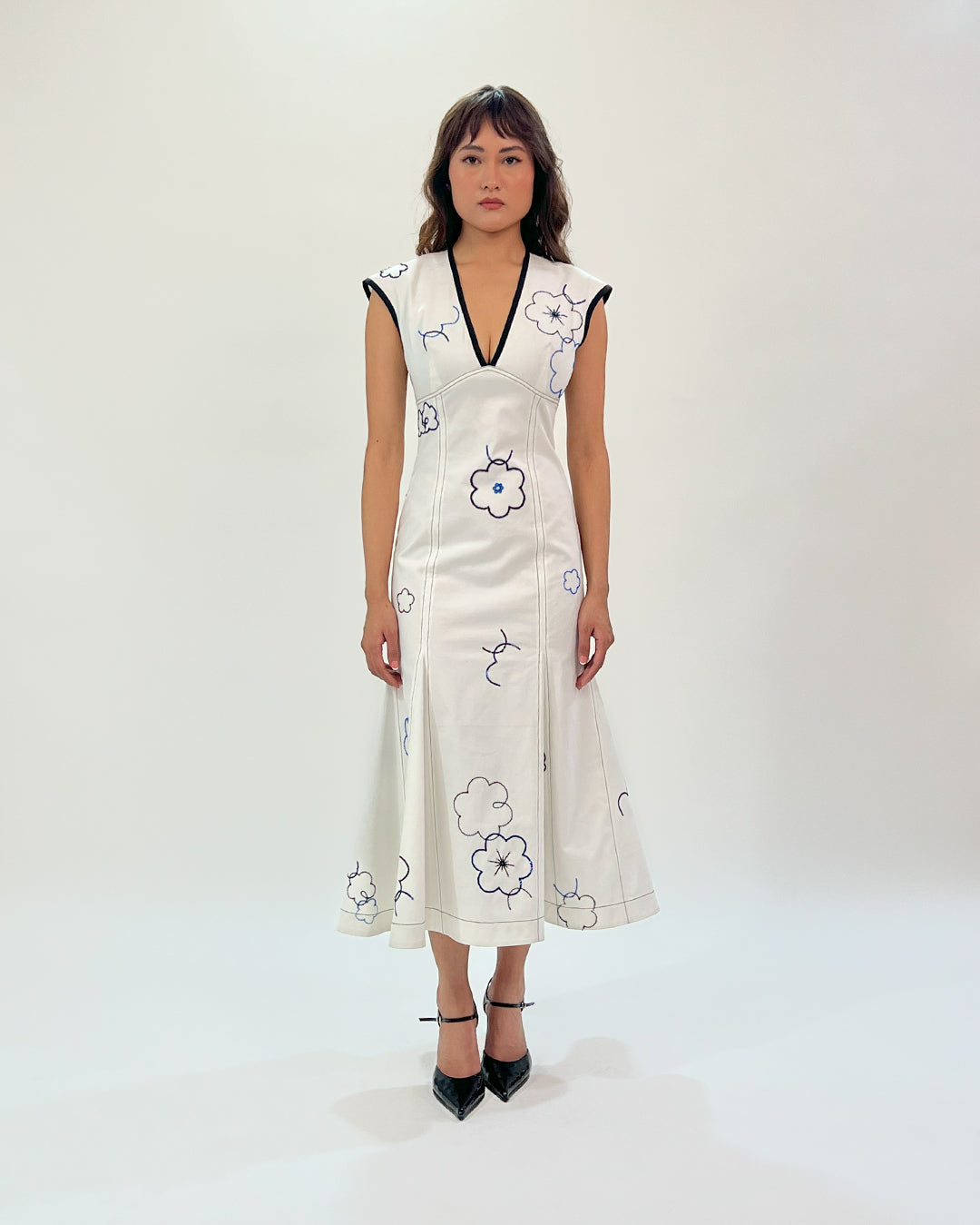 Peony embellished dress