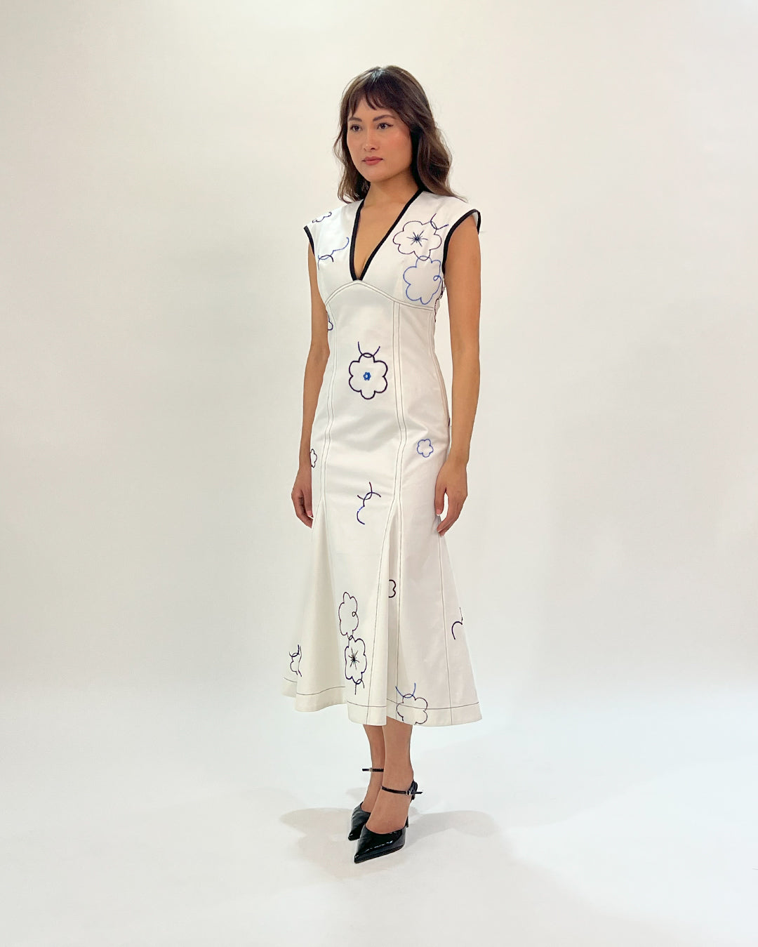 Peony embellished dress