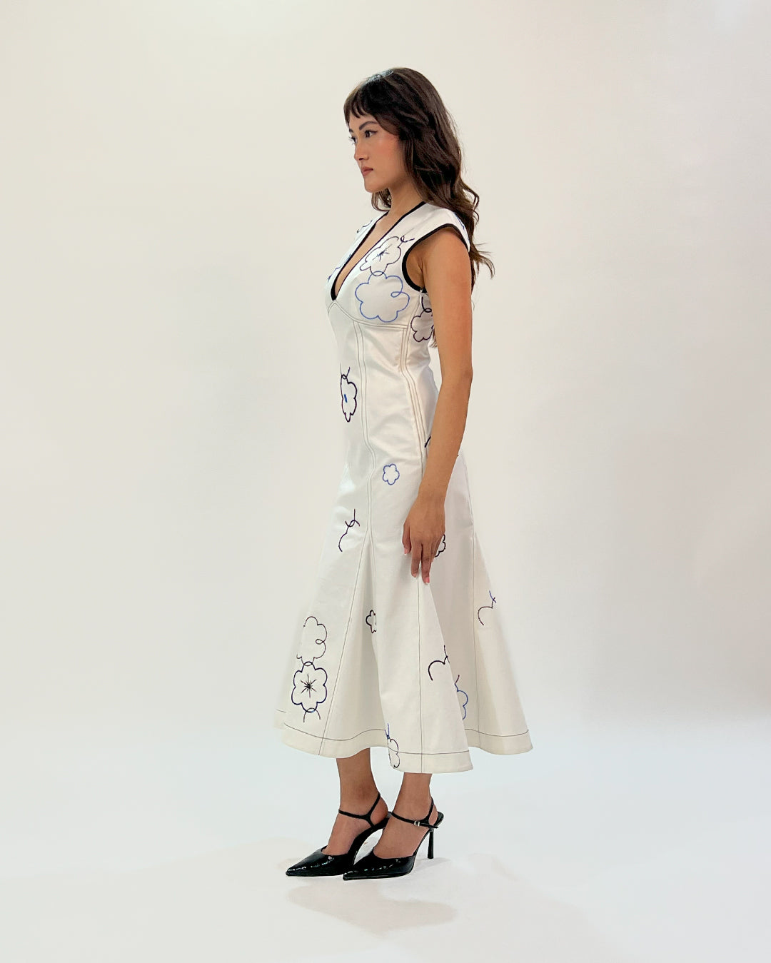 Peony embellished dress