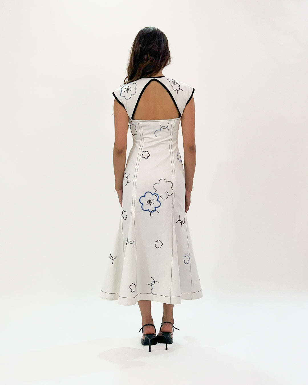 Peony embellished dress