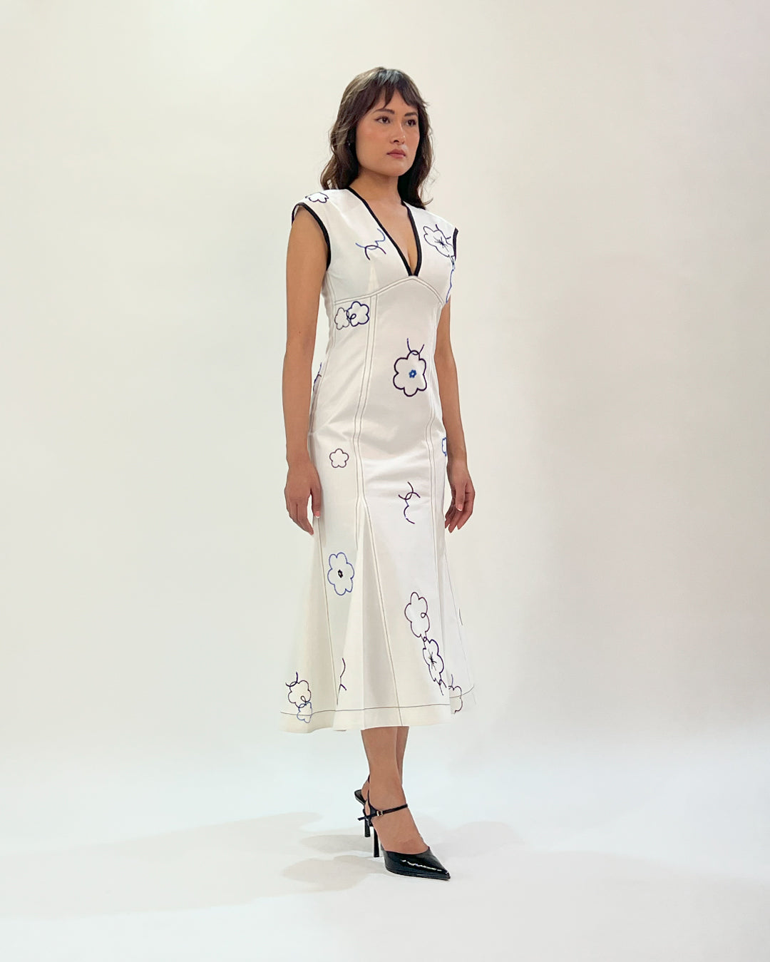 Peony embellished dress