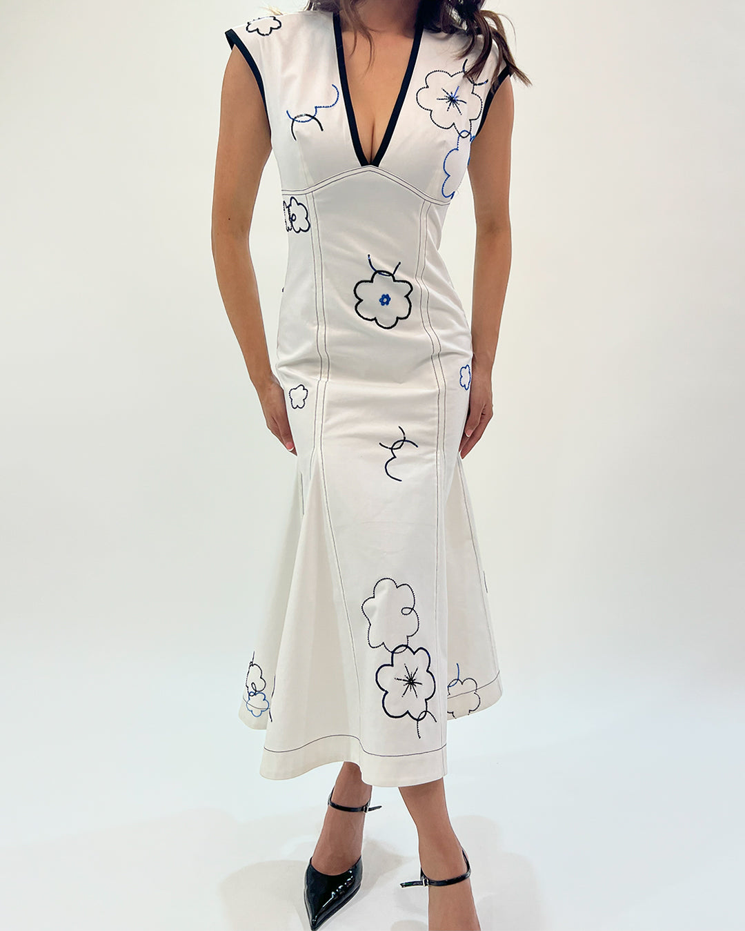 Peony embellished dress