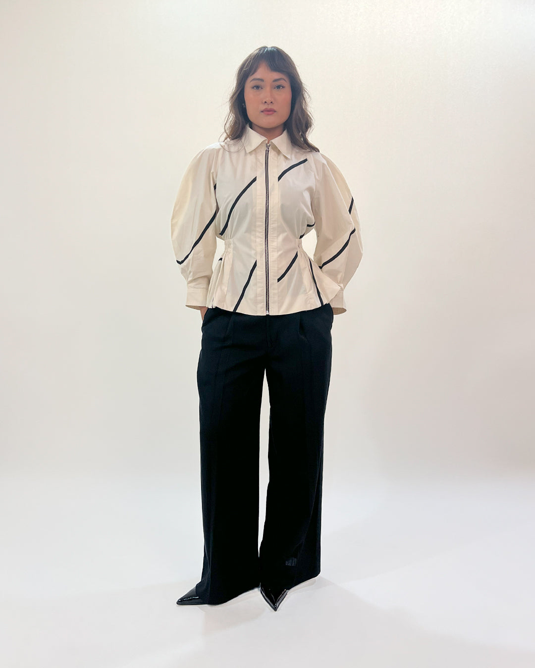 Bubble hem stem top