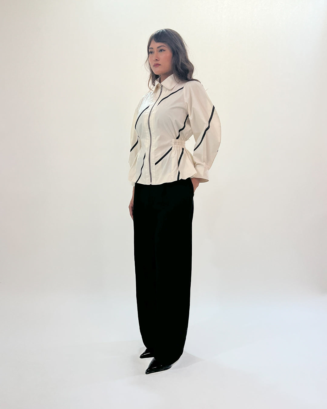 Bubble hem stem top