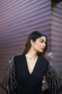 Ewoke Black Drape Dress