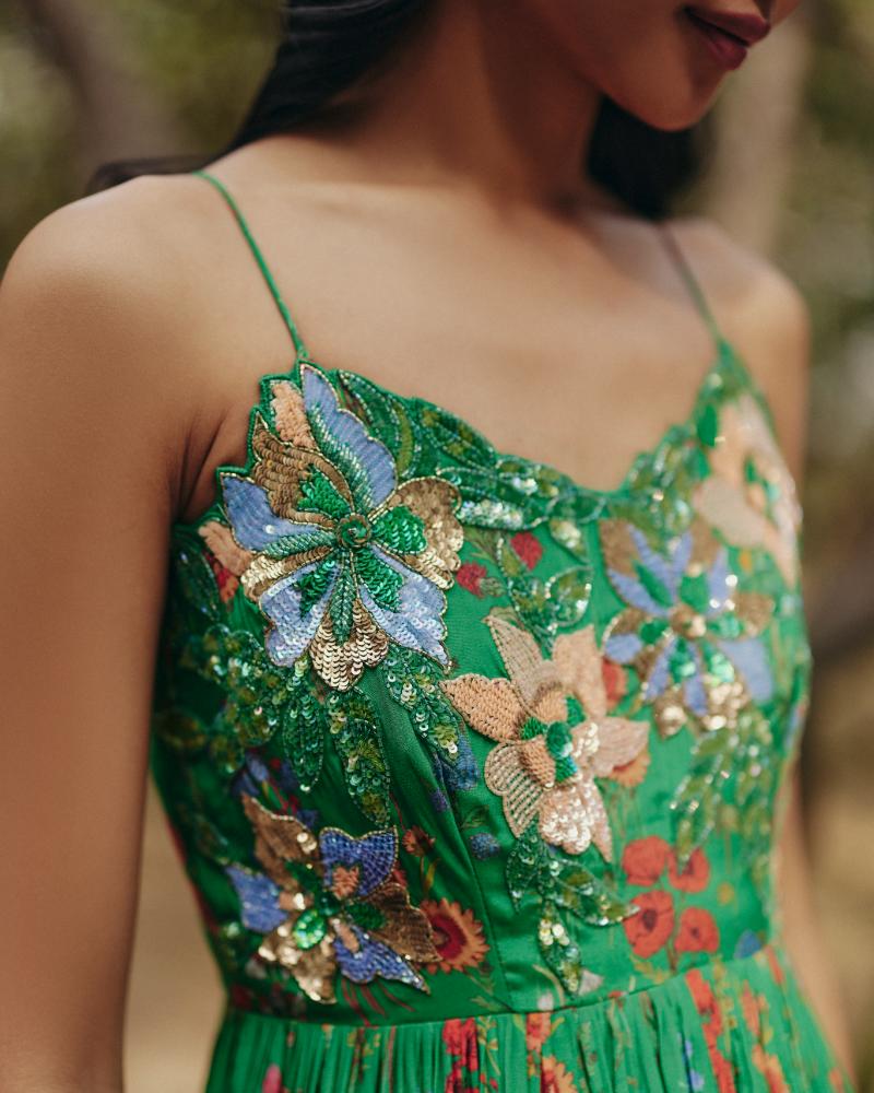 Ewoke Green Cocktail Dress
