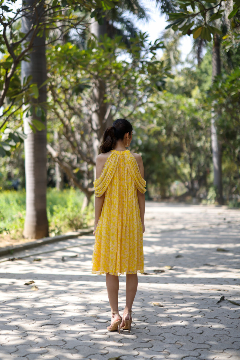 Ewoke Yellow Midi Dress