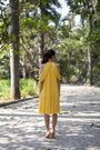 Ewoke Yellow Midi Dress