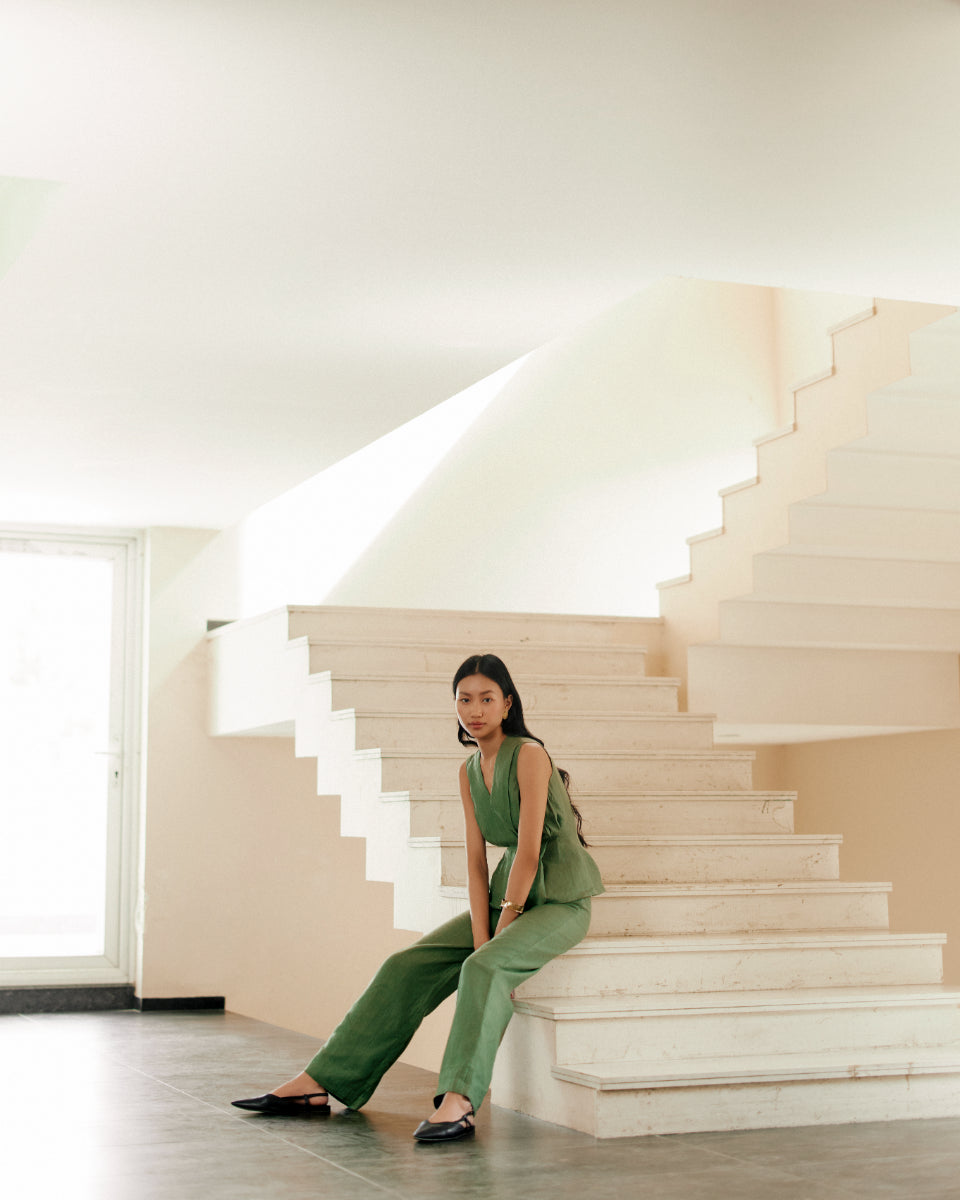 Ewoke Green Hemp Coord Set