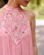 Ewoke Blush Pink Midi Dress