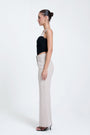 Flared Pleated Linen Pants