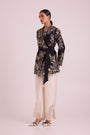 Farah - Tendril Wrap Blazer & Cutwork Pants