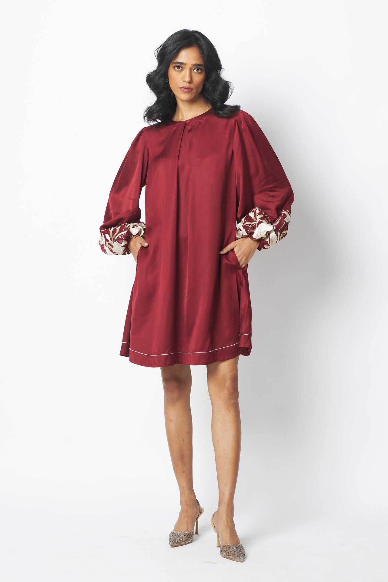 Poey - Sculpted Sleeve Shift Dress
