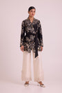 Farah - Tendril Wrap Blazer & Cutwork Pants