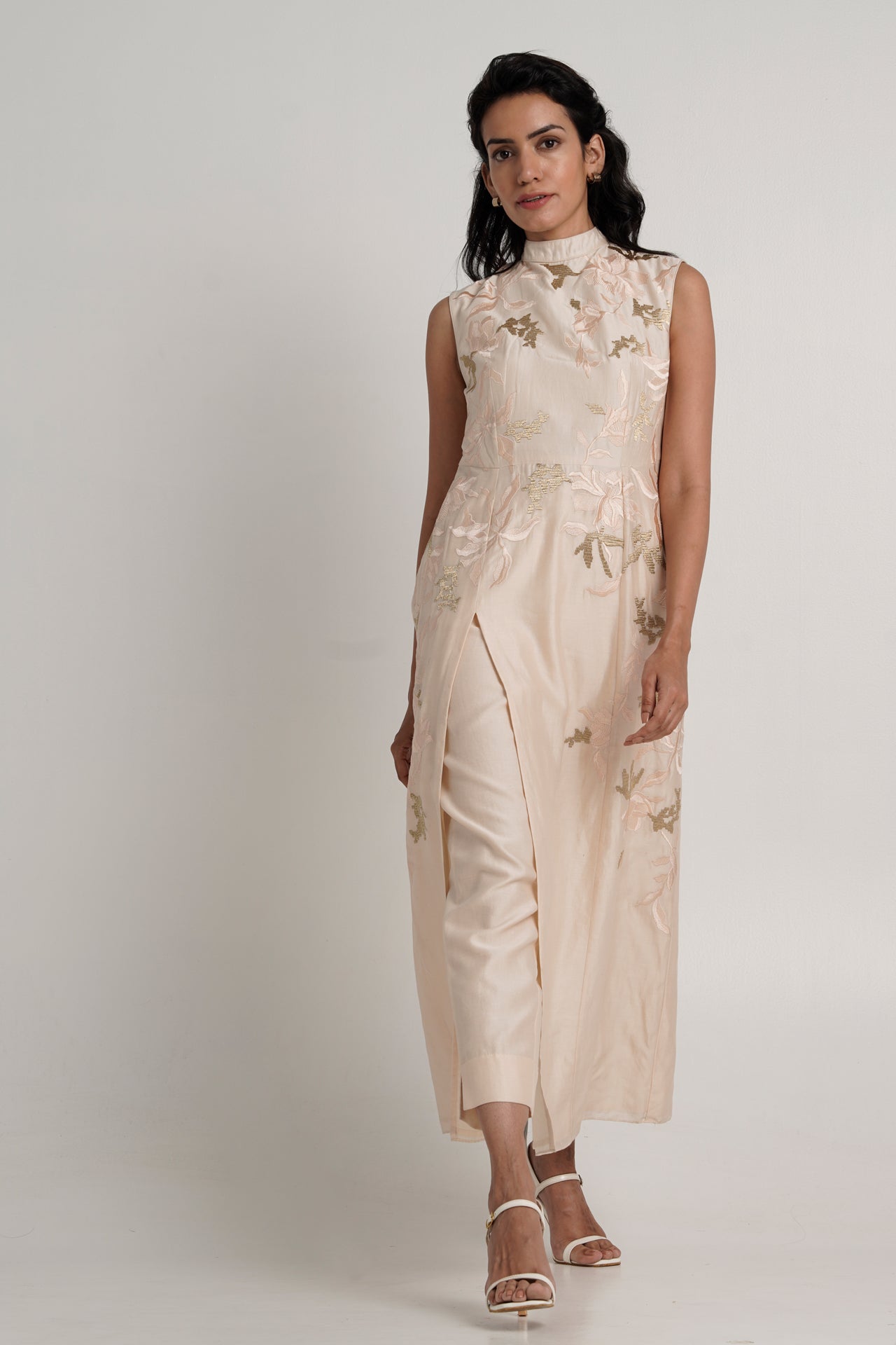 Oyster Pink Modern Kurta Set of 3