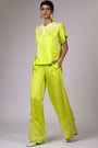 Scalloped Neck Top & Retro Pants