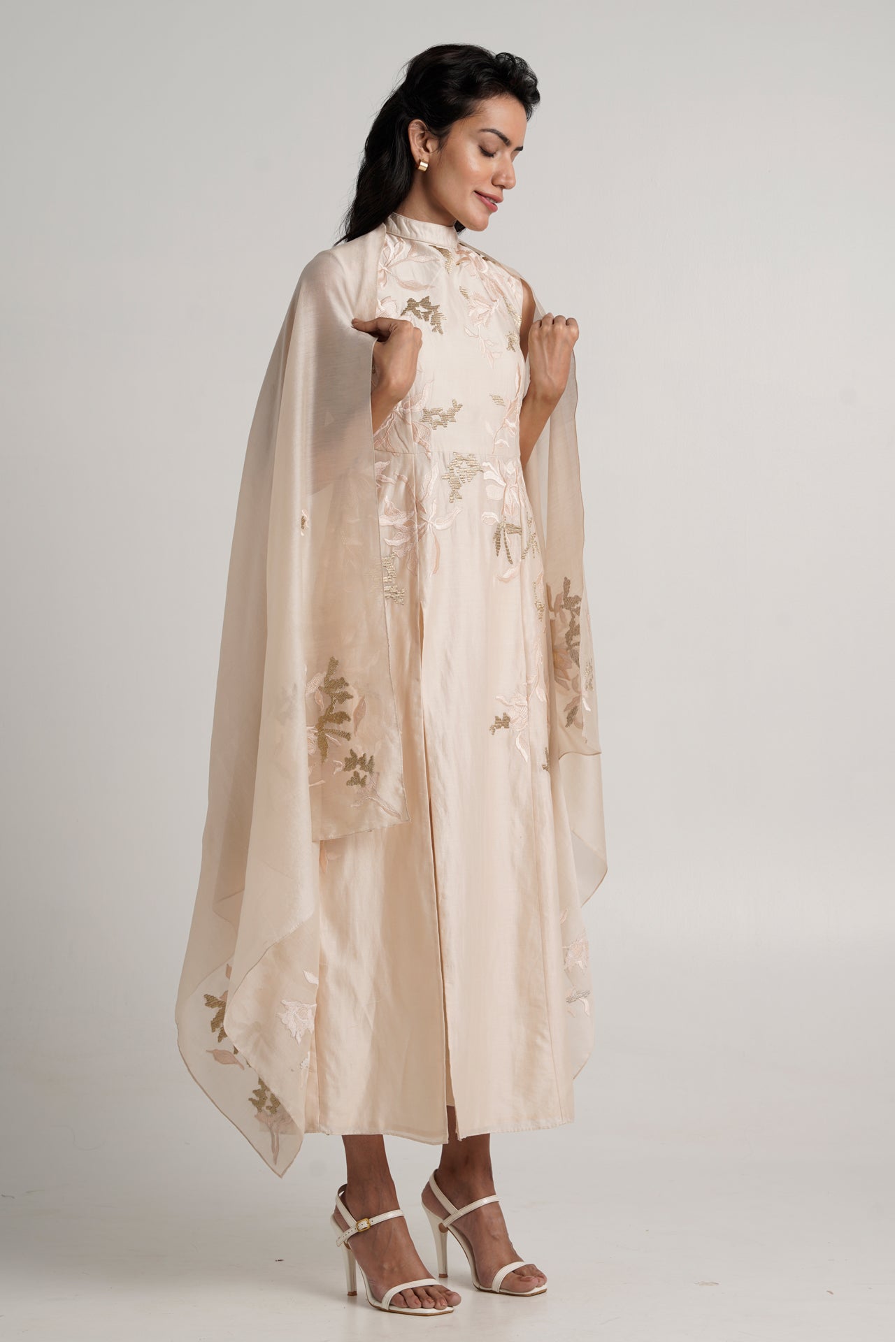 Oyster Pink Modern Kurta Set of 3