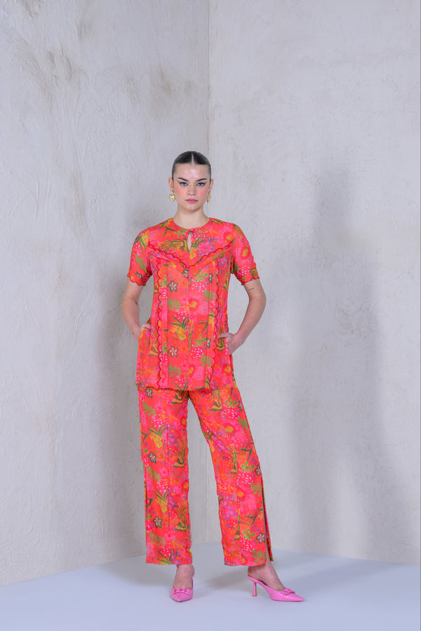 Ochre Orchids Pant Set