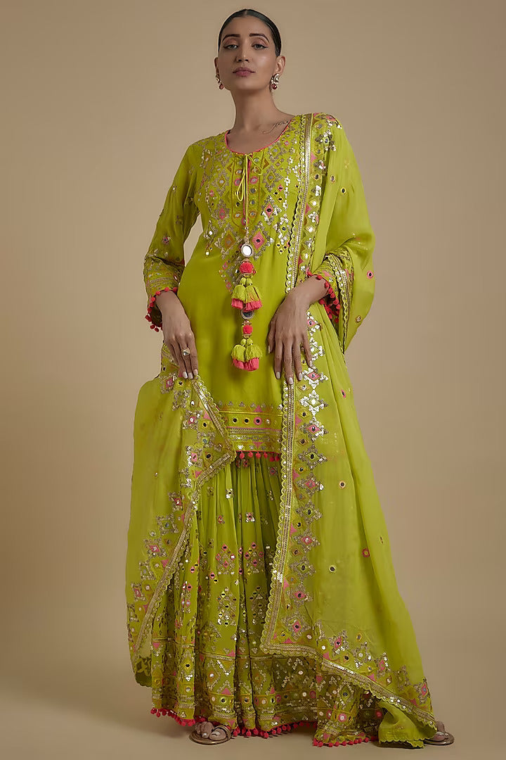 Friya Short Kurta Sharara Set